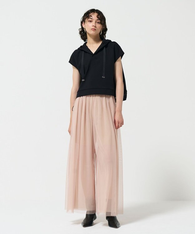 GRACE CONTINENTAL クロップトジャージトップ ブラック