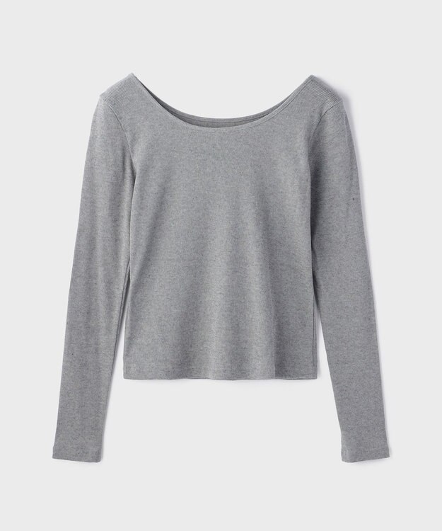 GRACE CONTINENTAL ウ－ルコットンテレコトップ グレー