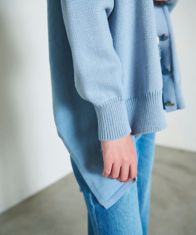 GRACE CONTINENTAL リリヤーンルーズカーディガン ブルー