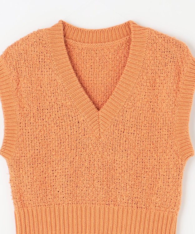 GRACE CONTINENTAL カノコショートニットトップ オレンジ