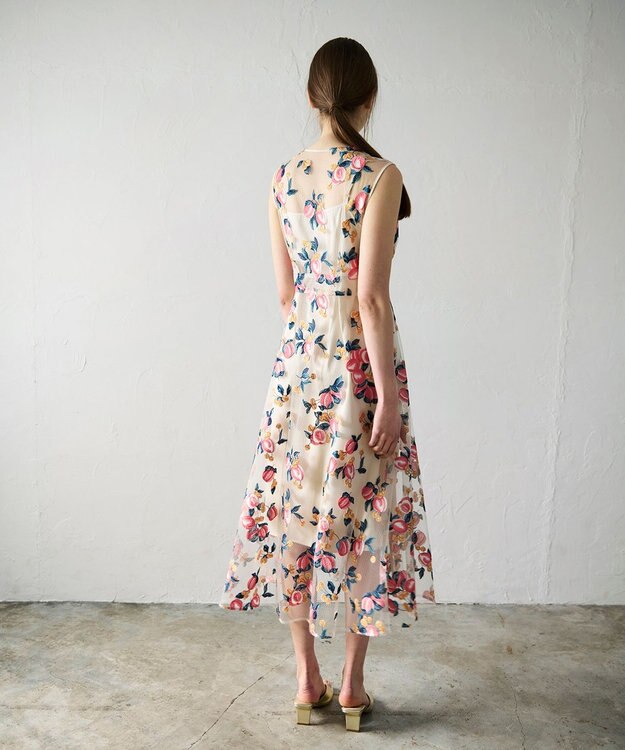 GRACE CONTINENTAL サマーフルーツ刺繍ワンピース キナリ