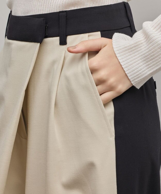 GRACE CONTINENTAL ラップワイドパンツ ベージュ