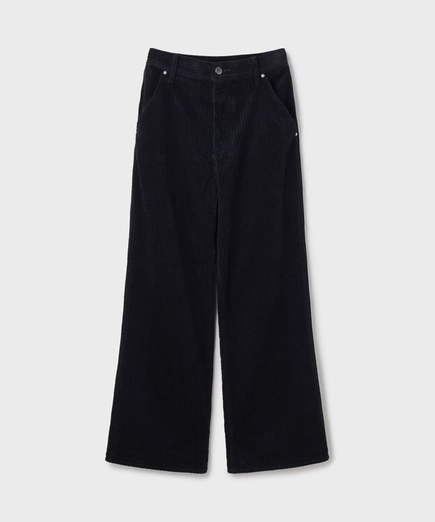 GRACE CONTINENTAL オヤココールフレアパンツ ネイビー