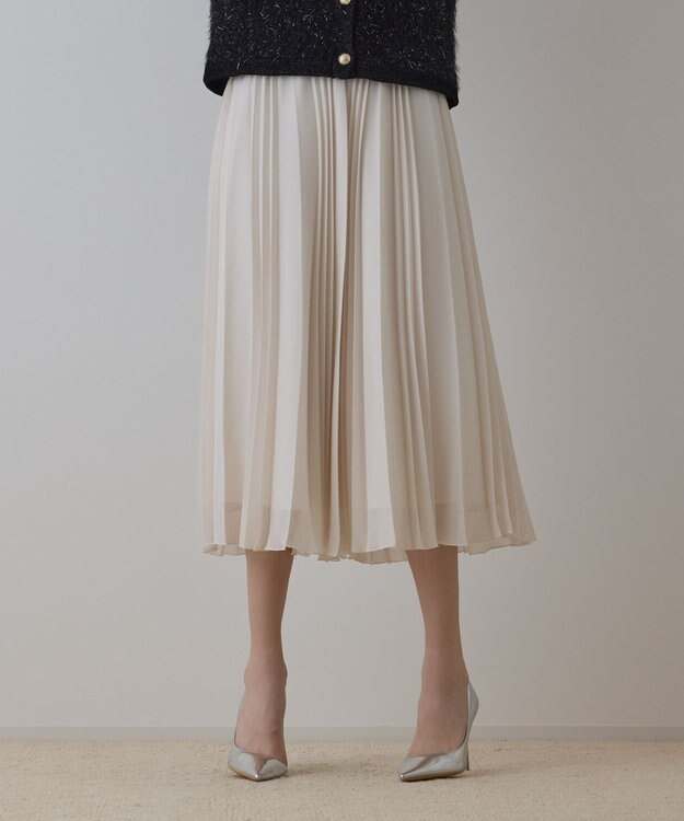 GRACE CONTINENTAL メッシュプリーツスカート キナリ
