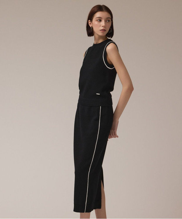 GRACE CONTINENTAL カノコニットトップ ブラック