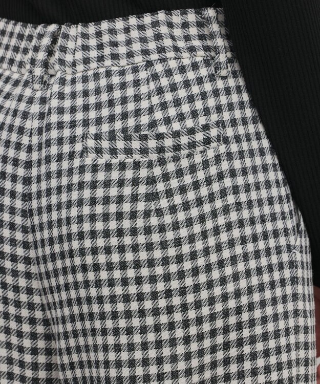 GRACE CONTINENTAL ロールアップギンガムパンツ バイカラー