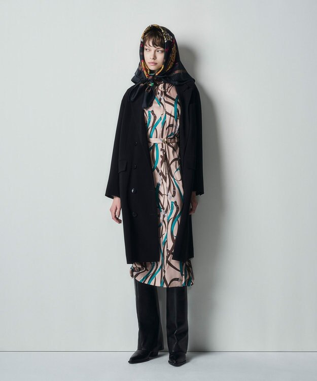 GRACE CONTINENTAL オーバーサイズテーラーコート ブラック