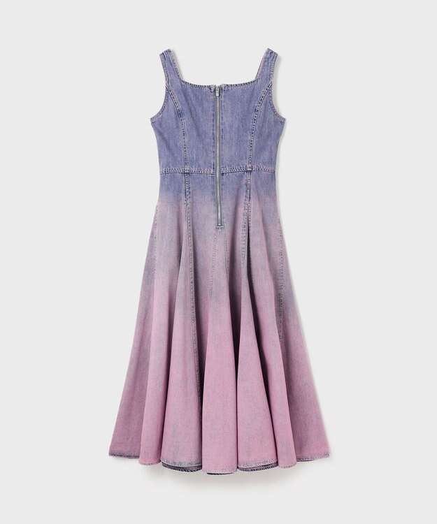 GRACE CONTINENTAL デニム切替サーキュラーワンピース ピンク