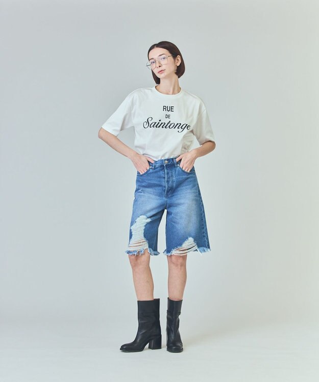 GRACE CONTINENTAL レタードプリントTシャツ ホワイト