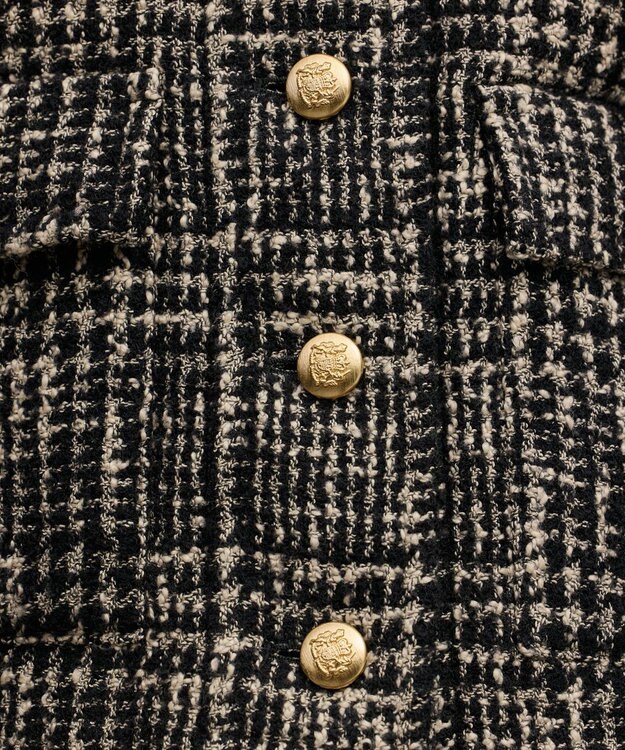 GRACE CONTINENTAL パディングツイードジャケット ベージュ