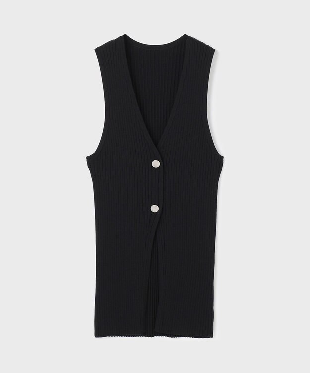 GRACE CONTINENTAL リブニットベスト ブラック