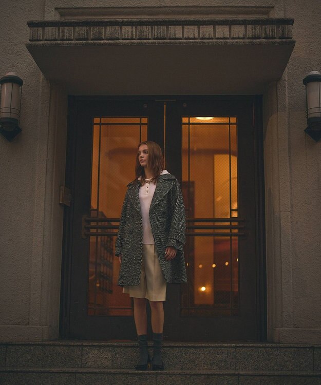 GRACE CONTINENTAL ウールツイルハーフパンツ キナリ