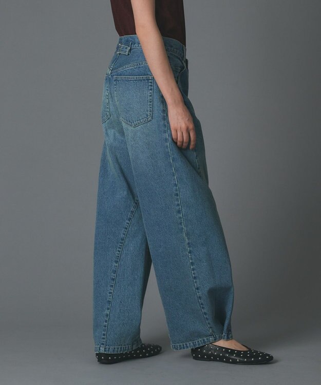 GRACE CONTINENTAL ラップ2wayデニムパンツ ブルー