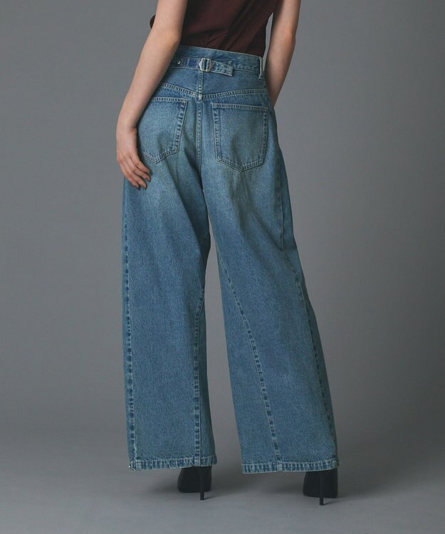 GRACE CONTINENTAL ラップ2wayデニムパンツ ブルー