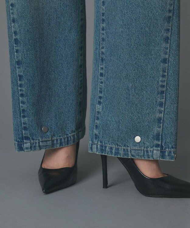 GRACE CONTINENTAL ラップ2wayデニムパンツ ブルー