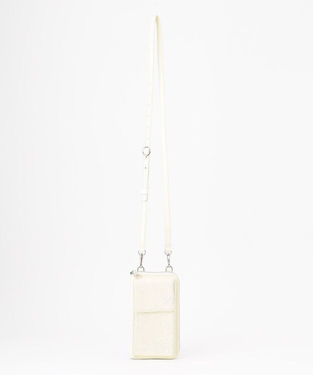 GRACE CONTINENTAL LeatherMobileBag ホワイト