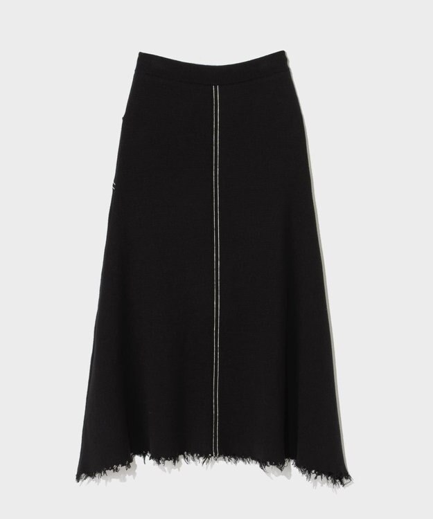 GRACE CONTINENTAL ミラノリブロングスカート ブラック