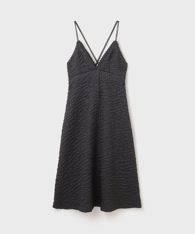 GRACE CONTINENTAL エンボスキャミワンピース ブラック