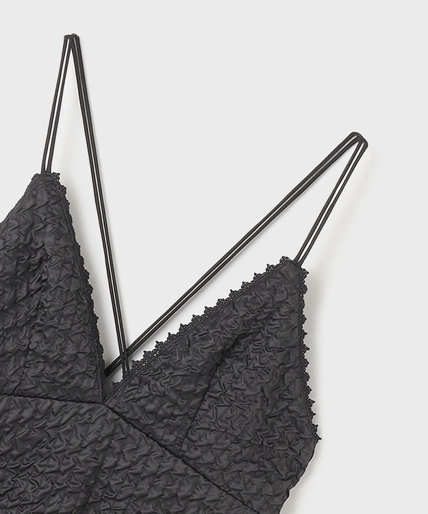 GRACE CONTINENTAL エンボスキャミワンピース ブラック