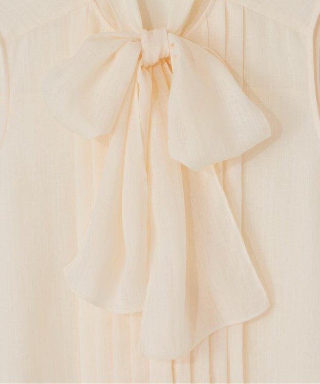 GRACE CONTINENTAL リネンライクボウタイノースリーブ キナリ