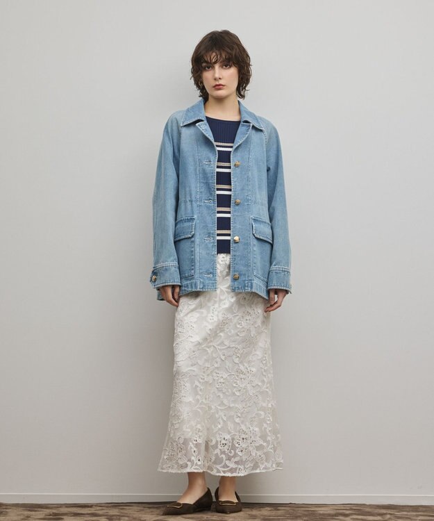 GRACE CONTINENTAL カバーオールジャケット サックス