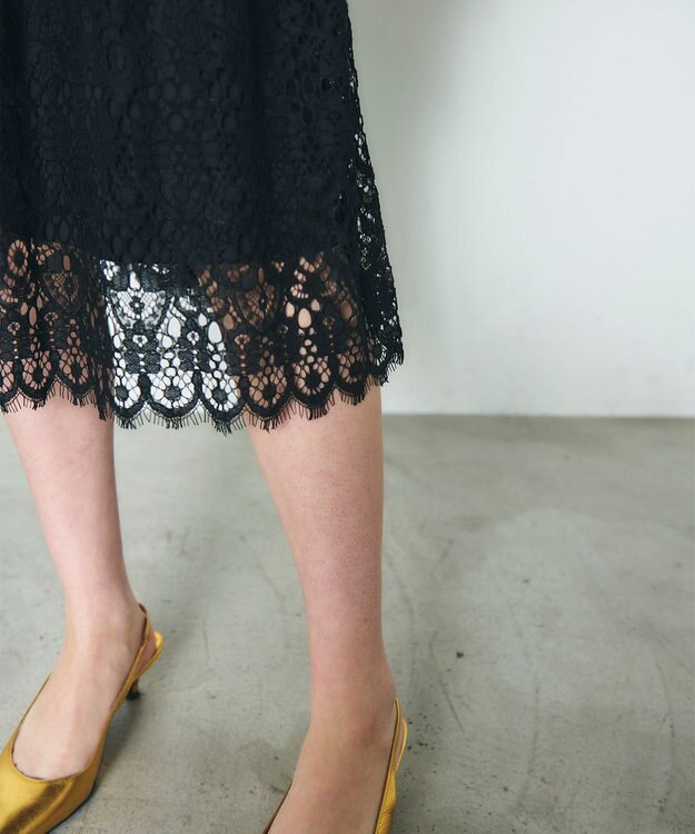 GRACE CONTINENTAL レースボウタイワンピース ブラック