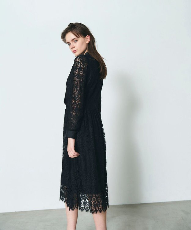GRACE CONTINENTAL レースボウタイワンピース ブラック
