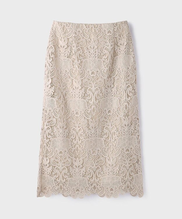 GRACE CONTINENTAL レ－スタイトスカート ベージュ