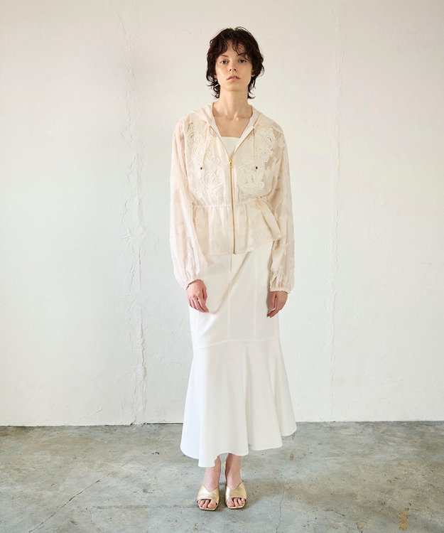 GRACE CONTINENTAL ジャガード刺繍ブルゾン キナリ