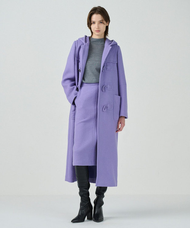 GRACE CONTINENTAL ウールペンシルスカート パープル