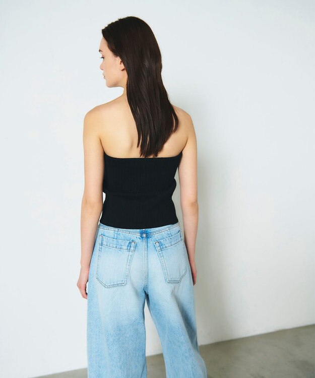 GRACE CONTINENTAL リブベアトップ ブラック