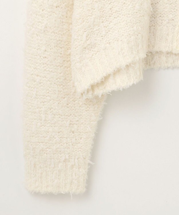 GRACE CONTINENTAL ツイーディーリボンヤーンカーディガン キナリ