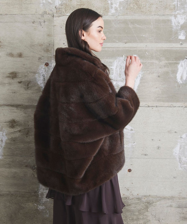 GRACE CONTINENTAL 【LOU ANDREA】フェイクショートコート ブラウン