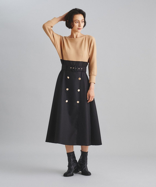 GRACE CONTINENTAL 膝下ワンピース Shooting for Style】 GRACE CLASS ◼︎カシュクールシャツ