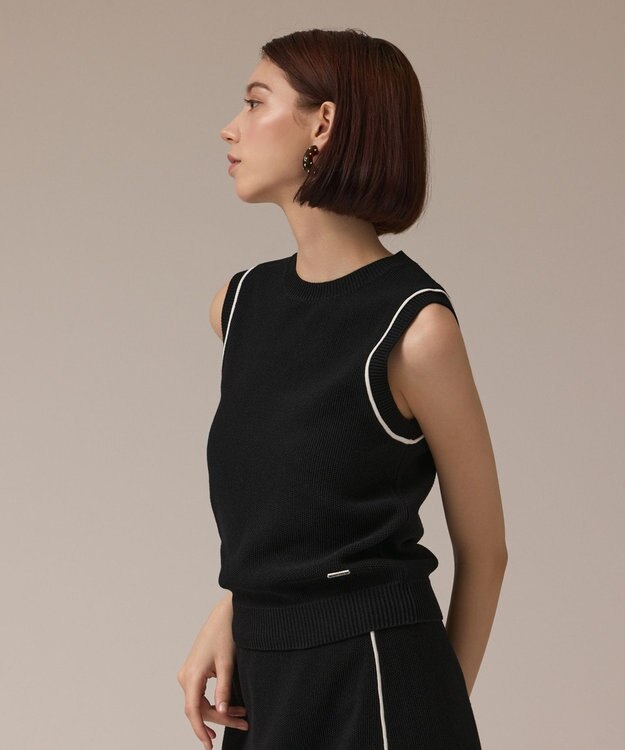 GRACE CONTINENTAL カノコニットトップ ブラック