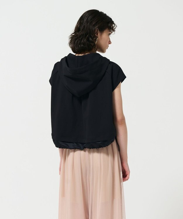 GRACE CONTINENTAL クロップトジャージトップ ブラック