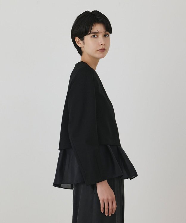 GRACE CONTINENTAL シアーフレアカットトップ ブラック