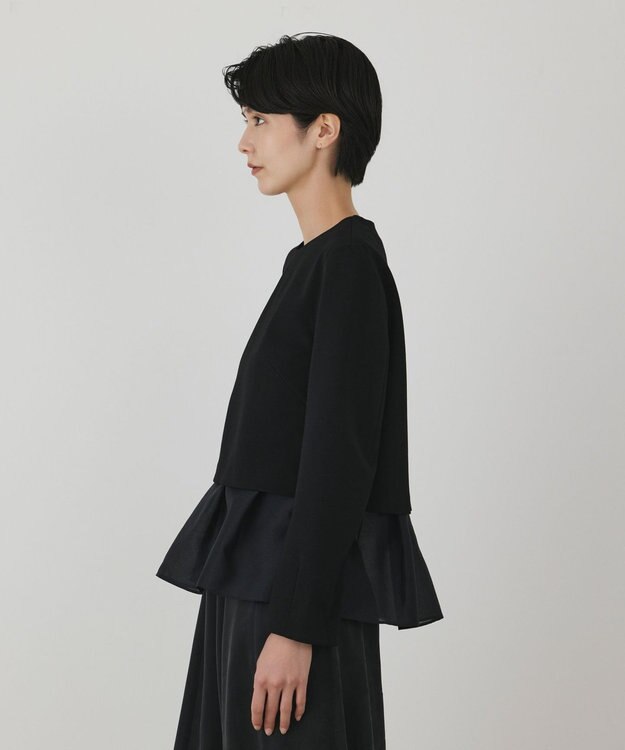 GRACE CONTINENTAL シアーフレアカットトップ ブラック