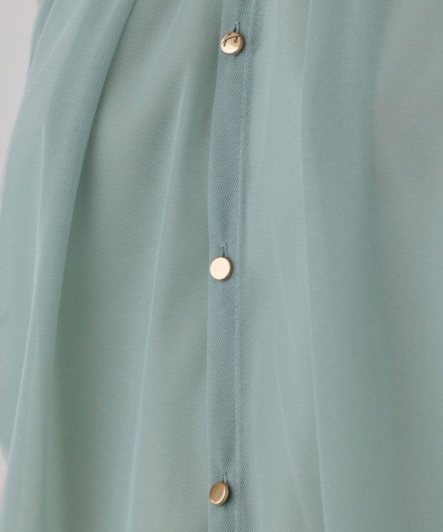 GRACE CONTINENTAL チュールタックノースリーブ ライトグリーン
