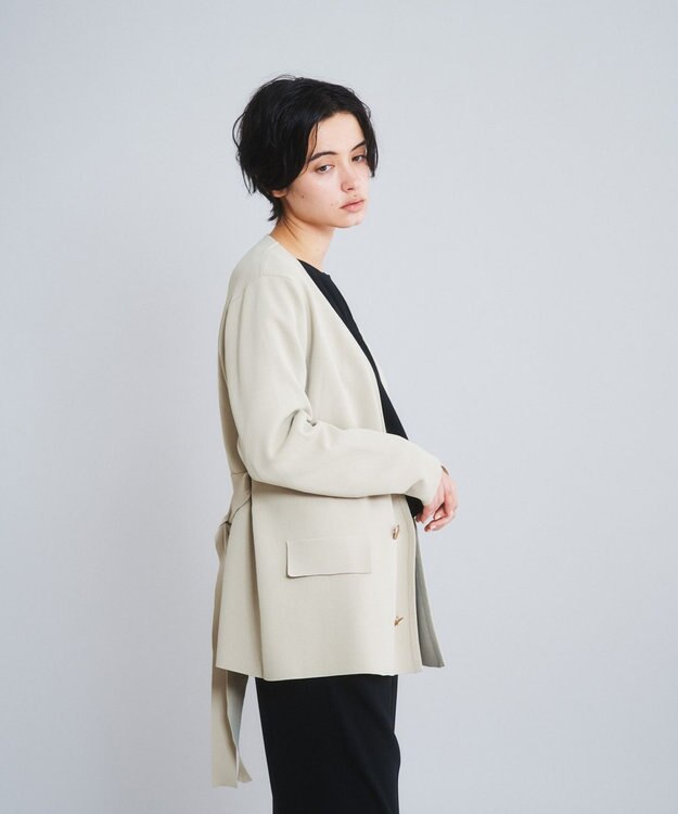 th productsグレー ノーカラーチャイナジャケット th productsグレー ノーカラーチャイナジャケット（【プレミアム