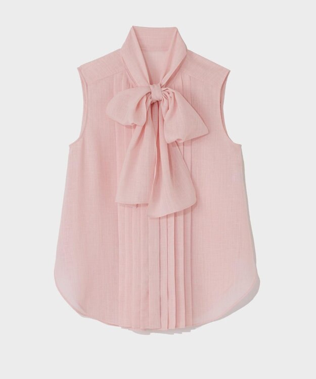 GRACE CONTINENTAL リネンライクボウタイノースリーブ ピンク