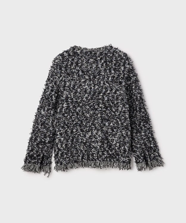 GRACE CONTINENTAL ツイーディーニットジャケット ブラック