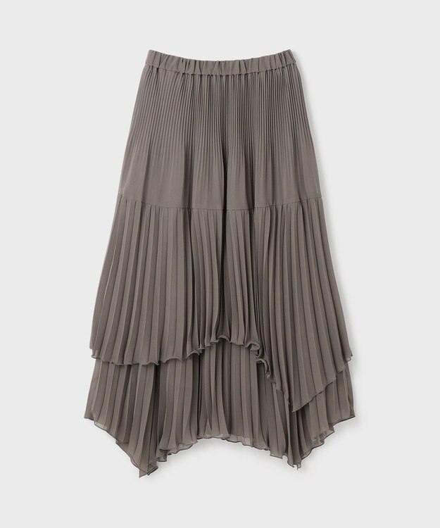 GRACE CONTINENTAL イレギュラープリーツスカート グレー