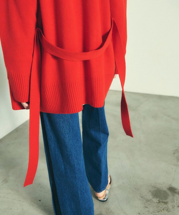 GRACE CONTINENTAL メリノウールニットカーディガン レッド