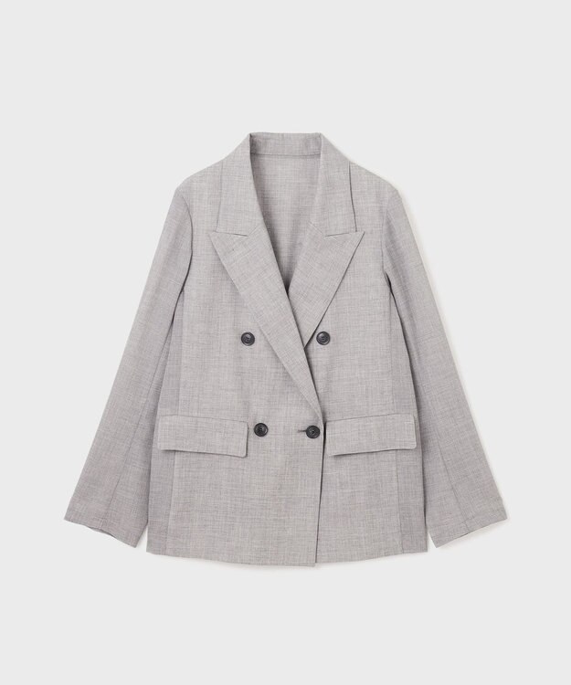 GRACE CONTINENTAL シアーテーラードジャケット グレー