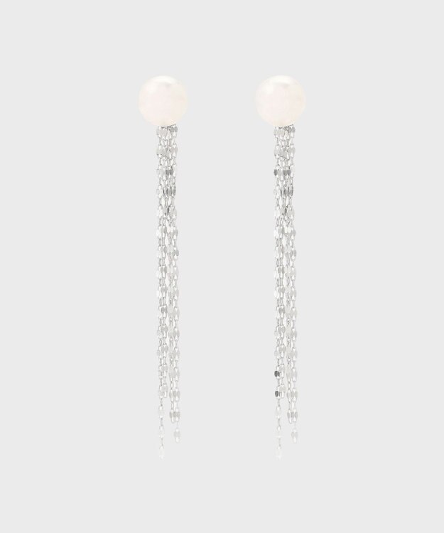 GRACE CONTINENTAL パールタッセルピアス シルバー