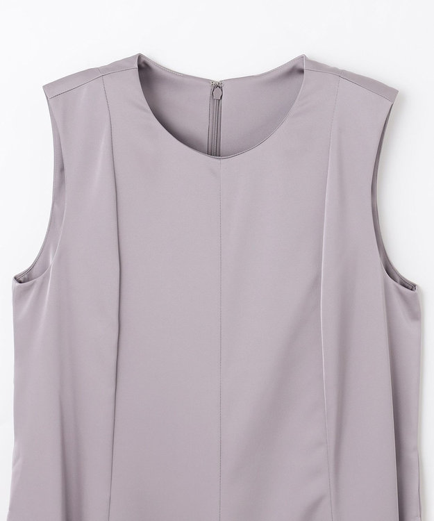 GRACE CONTINENTAL サテンフレアドレスパンツ グレー