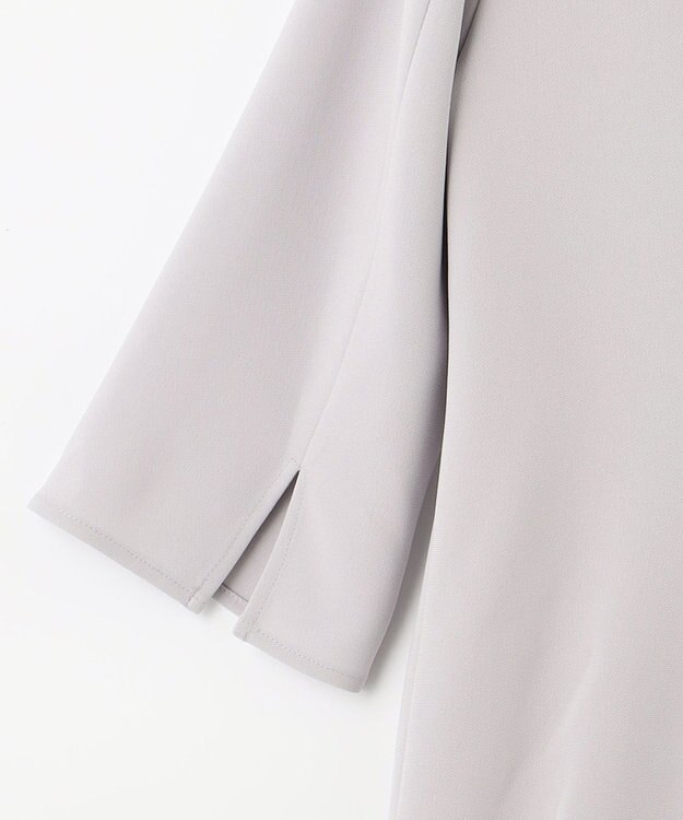 GRACE CONTINENTAL バイカラービジューワンピース グレー