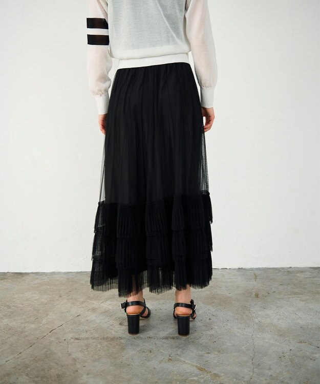 GRACE CONTINENTAL ボリュームチュールスカート ブラック