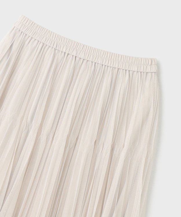 GRACE CONTINENTAL チュールマチプリーツスカート ベージュ